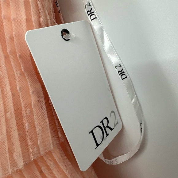 DR2 Peach Polka Dot tulle mesh skirt set size m - Picture 6 of 6